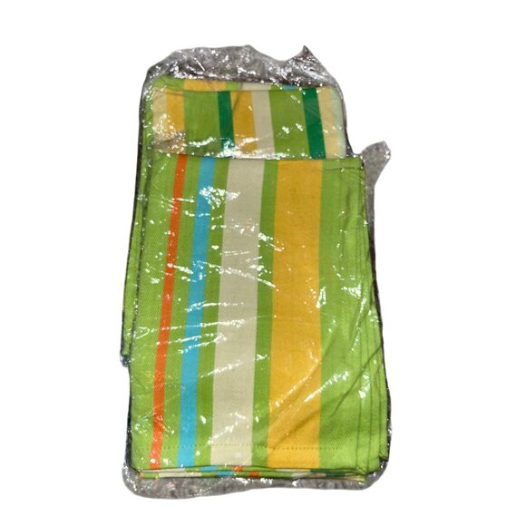 Tag Dish Kitchen Towels Set of 3 100% Cotton Jardin Cherries + Ariel Striped New - Picture 3 of 7